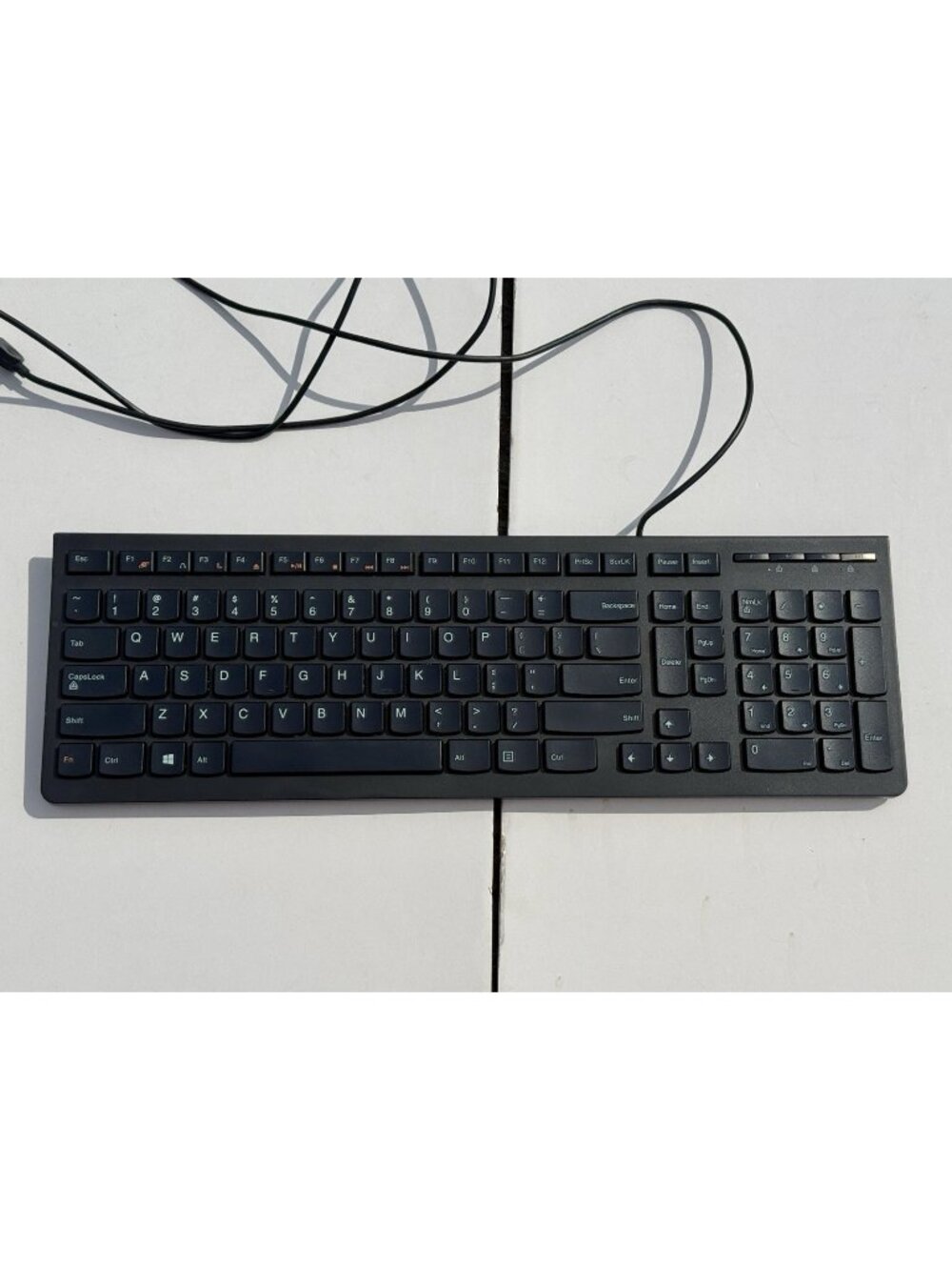 Lenovo KU-1153 USB Wired Keyboard Full Size Black Numeric Keypad VGC Tested/Work